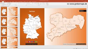 Deutschland PowerPoint-Karte Landkreise Bundesländer, PowerPoint-Karte Landkreise Deutschland