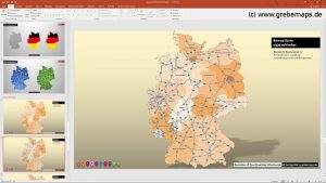 Deutschland PowerPoint-Karte Landkreise Bundesländer, PowerPoint-Karte Landkreise Deutschland