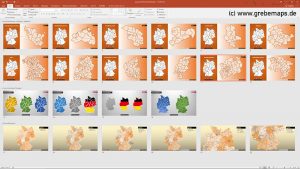 Deutschland PowerPoint-Karte Landkreise Bundesländer, PowerPoint-Karte Landkreise Deutschland