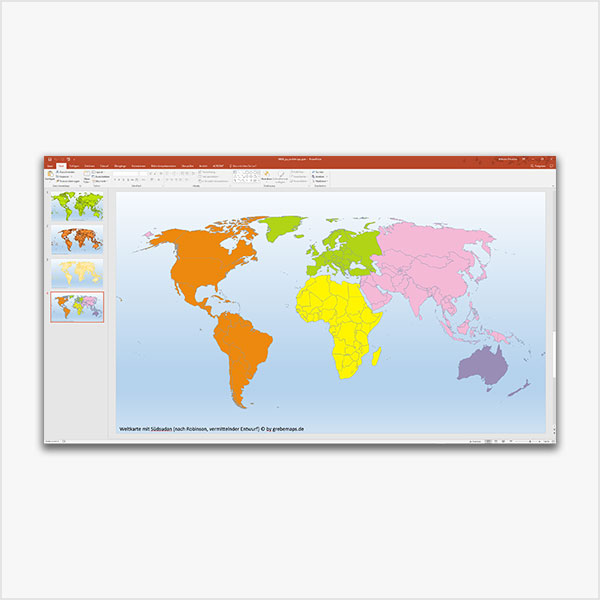 Welt PowerPoint-Karte Weltkarten