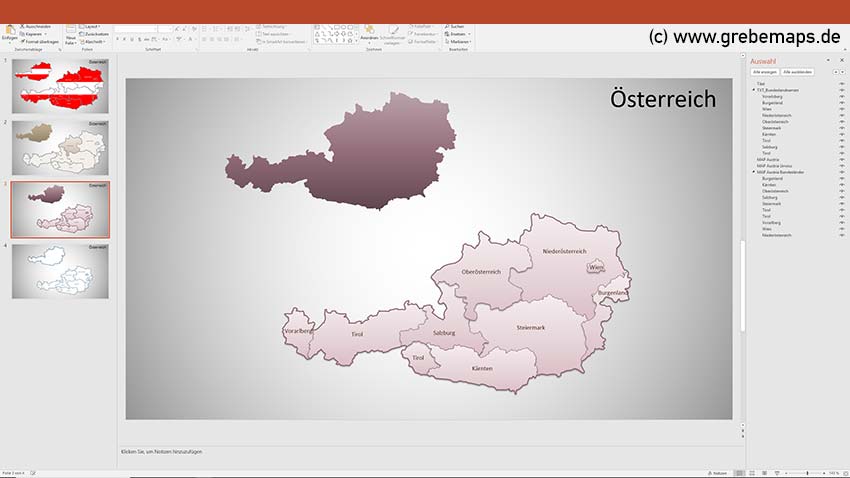 Austria Österreich PowerPoint-Karte Bundesländer, Karte Österreich, Austria, Bundesländer Österreich, PowerPoint-Karte Österreich Bundesländer, Austria Bundesländer