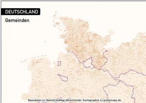 Deutschland Gemeinden mit Gemeindenamen Vektorkarte, Karte Gemeinden Deutschland Vektor, Vektorkarte Deutschland Gemeinden, Karte Vektor Gemeinden Deutschland