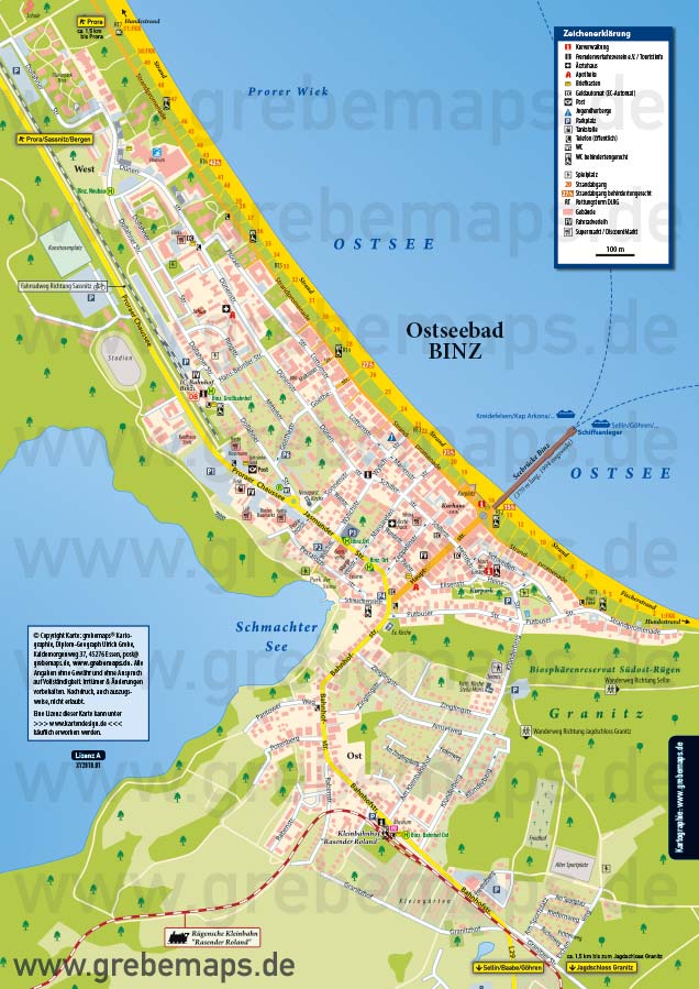 Ortsplan Binz Ostseebad auf Rügen, Binz Ostseebad auf Rügen Ortsplan, Karte Binz, Karte Ortsplan Binz, Ostseebad Binz Karte, Plan Binz, Stadtplan Binz
