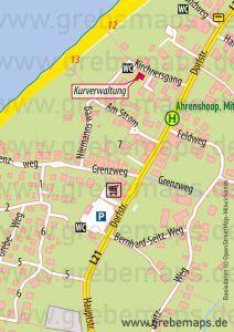 Ortsplan Ahrenshoop Ostseebad, Karte Ahrenshoop, Ortplan Ahrenshoop