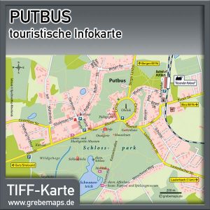 Putbus Rügen Infokarte für Print - Drucksachen - Flyer