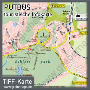 Putbus Rügen Infokarte für Print - Drucksachen - Flyer