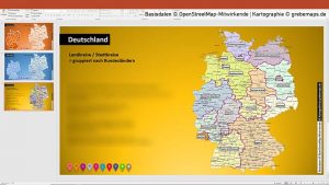 Deutschland PowerPoint-Karte Landkreise Stadtkreise