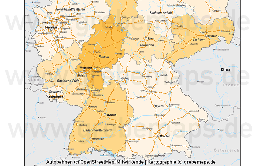 Deutschland Vektorkarte Bundesländer Autobahnen, Karte Deutschland Bundesländer, Karte Deutschland Autobahnen, Karte Deutschland Nachbarländer, Karte Vektor Deutschland