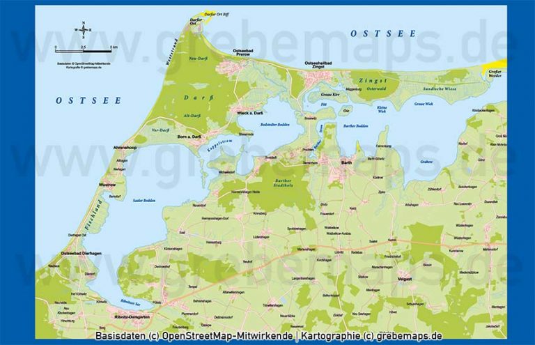 Faszinierend Fischland Dar Karte Ebenbild
