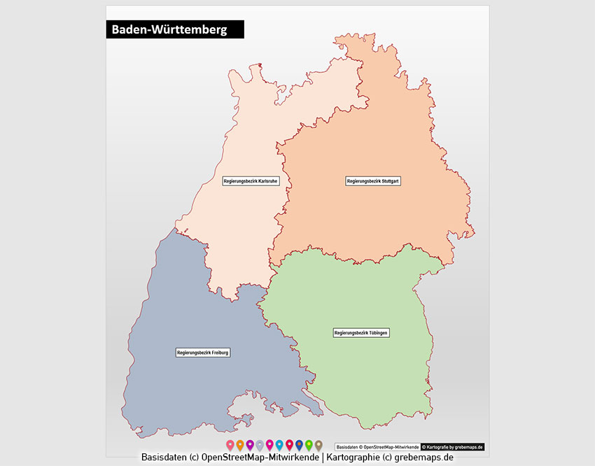 Baden-Württemberg PowerPoint-Karte Landkreise Postleitzahlen PLZ-5 (5-stellig), Karte PLZ 5-stellig Baden-Württemberg für PowerPoint, PLZ-Karte BW, Karte PLZ BW, Baden-Württemberg Postleitzahlen 5-stellig Karte, Karte Landkreise Stadtkreise Baden-Württemberg
