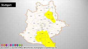 Postleitzahlen Stuttgart Karte