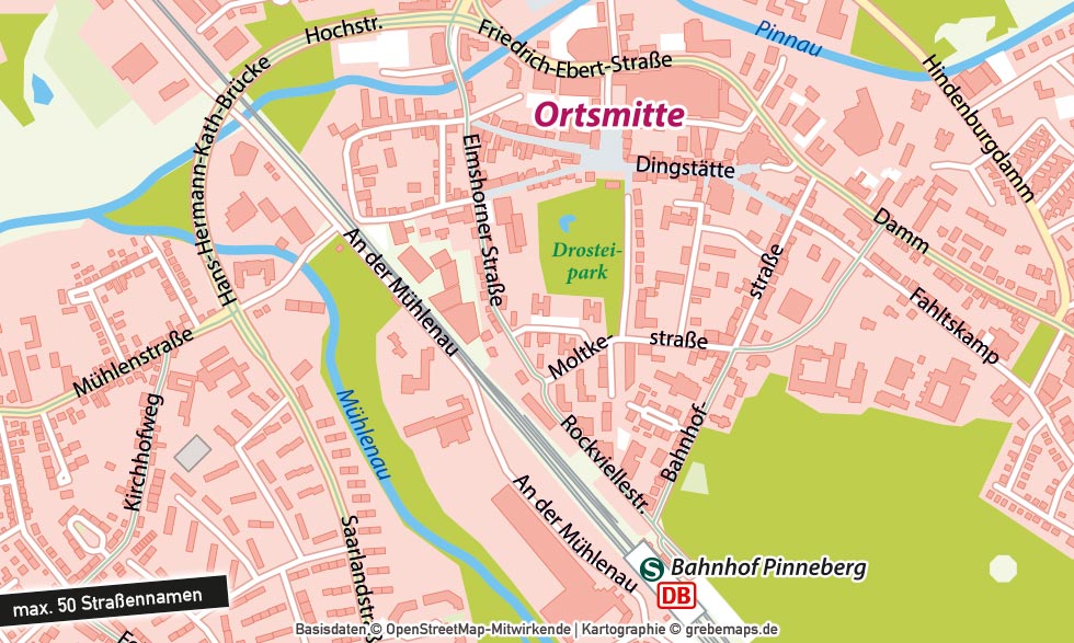 Individuelle Basiskarte erstellen, individuelle Stadtkarte erstellen, individuelle Landkarte erstellen, individuelle Karte erstellen aus Openstreetmap-Daten