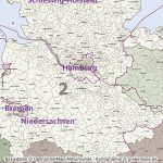 Deutschland Postleitzahlenkarte PLZ-1-5 Ebenen-separiert Mit Landkreisen, PLZ-Karte Deutschland, Karte PLZ Deutschland, Vektorkarte PLZ Deutschland, AI-Datei, Download