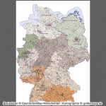 Deutschland Postleitzahlenkarte PLZ-1-5 Ebenen-separiert Mit Landkreisen, PLZ-Karte Deutschland, Karte PLZ Deutschland, Vektorkarte PLZ Deutschland, AI-Datei, Download