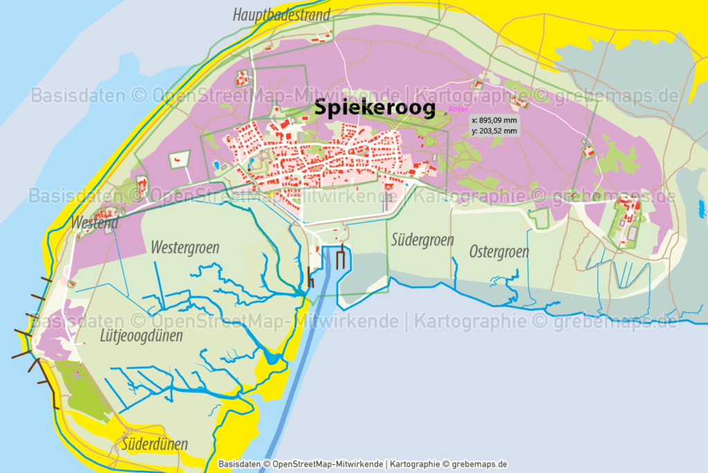 Karte Von Spiekeroog