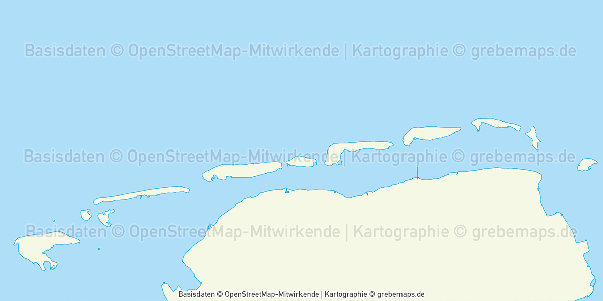 Ostfriesische Inseln Ubersichtskarte Vektorkarte Grebemaps Kartographie