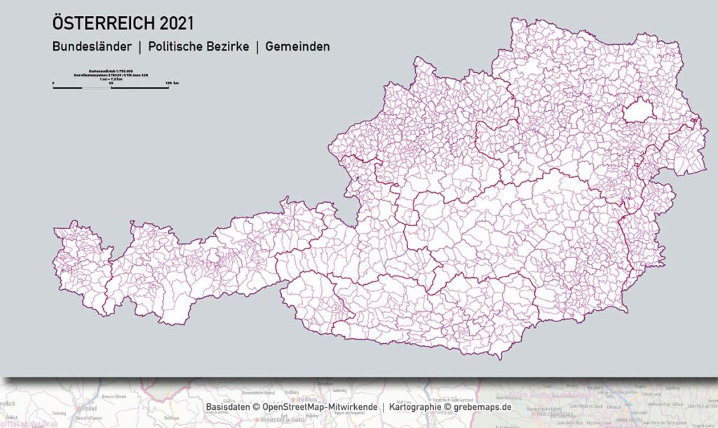 sterreich-austria-vektorkarte-bundesl-nder-bezirke-gemeinden