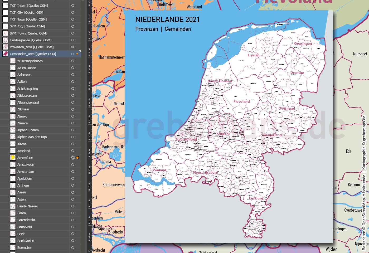 Niederlande Vektorkarte Provinzen Gemeinden Autobahnen (2021), Karte Niederlande, Landkarte Niederlande, Vektorkarte Niederlande, AI, download, editierbar, Karte Niederlande für Illustrator, vector map netherlands, vektor karte niederlande
