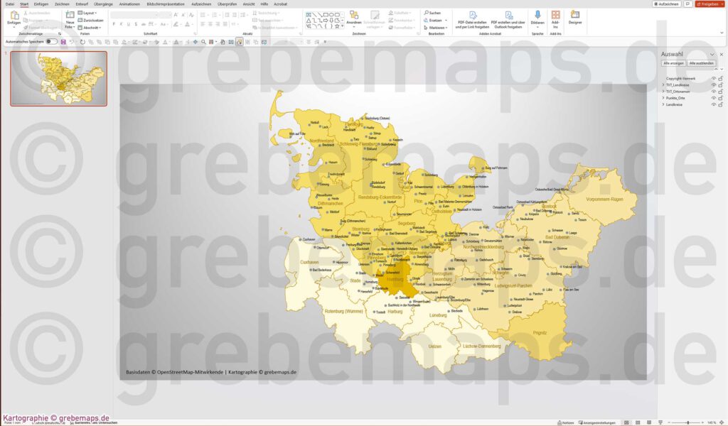 Individuelle PowerPoint-Karte erstellen - grebemaps® Kartographie