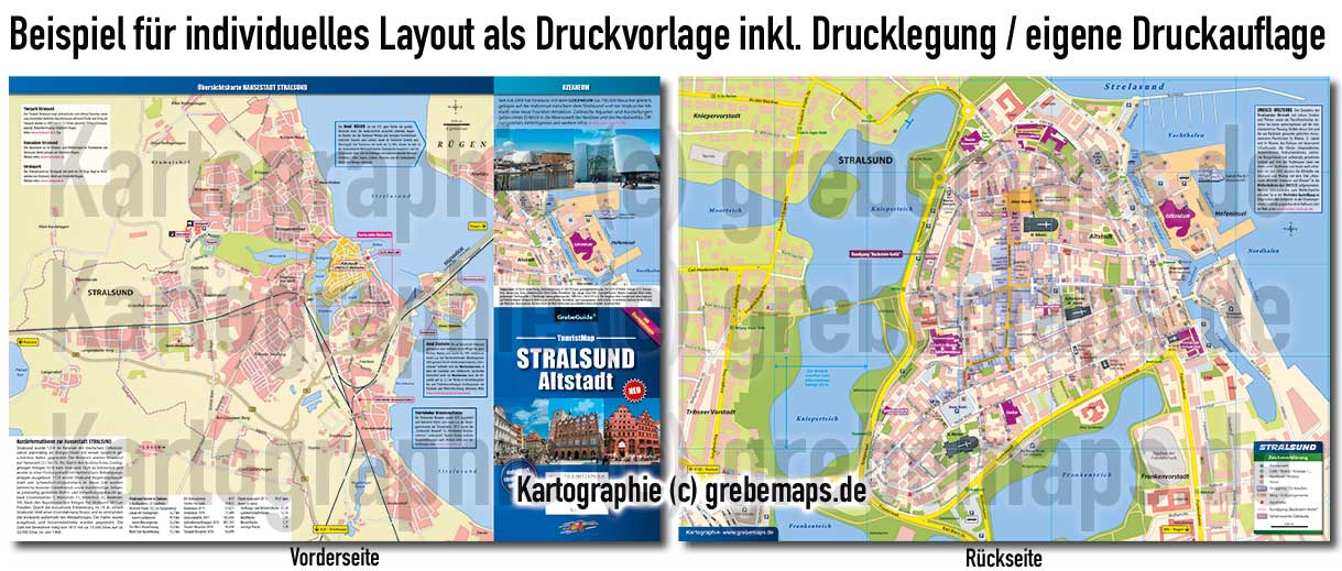 Stadtplan Ortsplan Stralsund-Altstadt für Druck als Druckdatei TIFF Landkarte Karte Lageplan Stadtkarte als Download