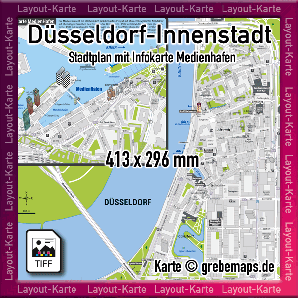 p50058b_karte_duesseldorf_innenstadt_infokarte_medienhafen_stadtplan_stadtkarte_basiskarte_druck_download