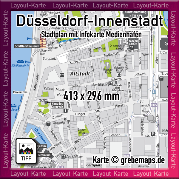 p50058c_karte_duesseldorf_innenstadt_infokarte_medienhafen_stadtplan_stadtkarte_basiskarte_druck_download